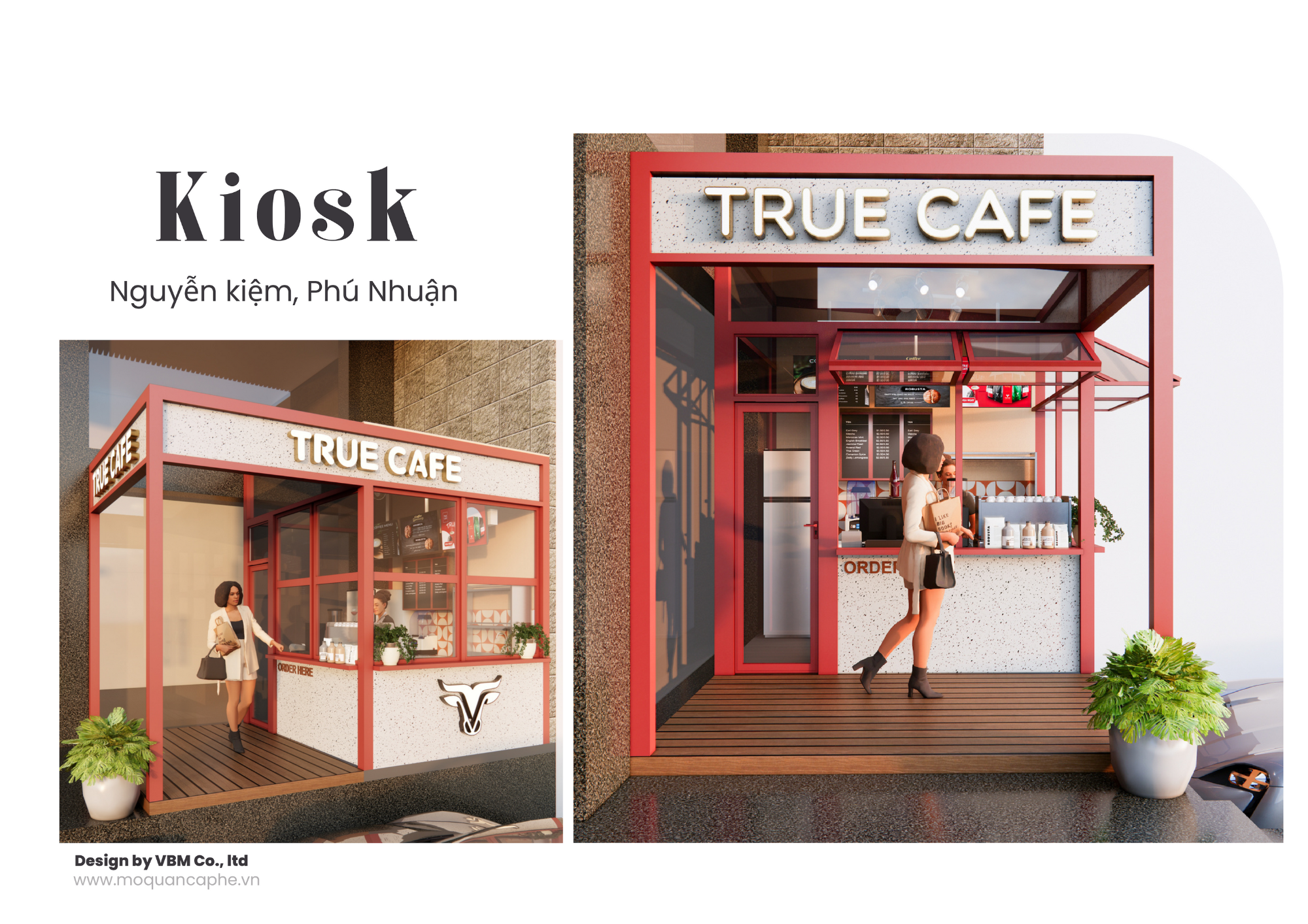 Mô hình Kiosk True Cafe Nguyễn Kiệm, Phú Nhuận