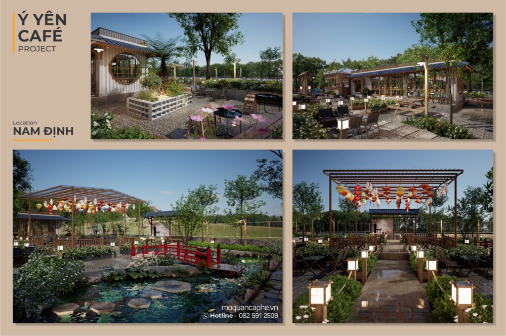 VBM thiết kế quán cafe sân vườn phong cách Nhật
